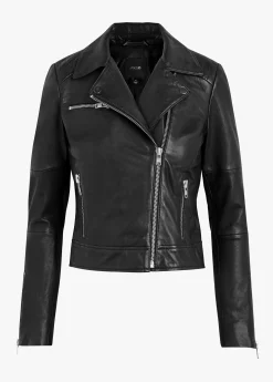 DYLAN LEATHER ZIP MOTO JACKET