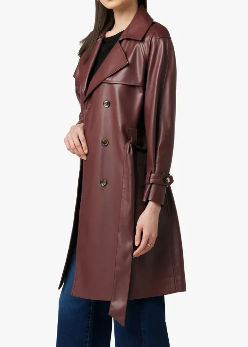 ELIZA VEGAN LEATHER TRENCH