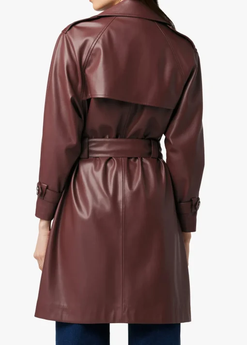 ELIZA VEGAN LEATHER TRENCH
