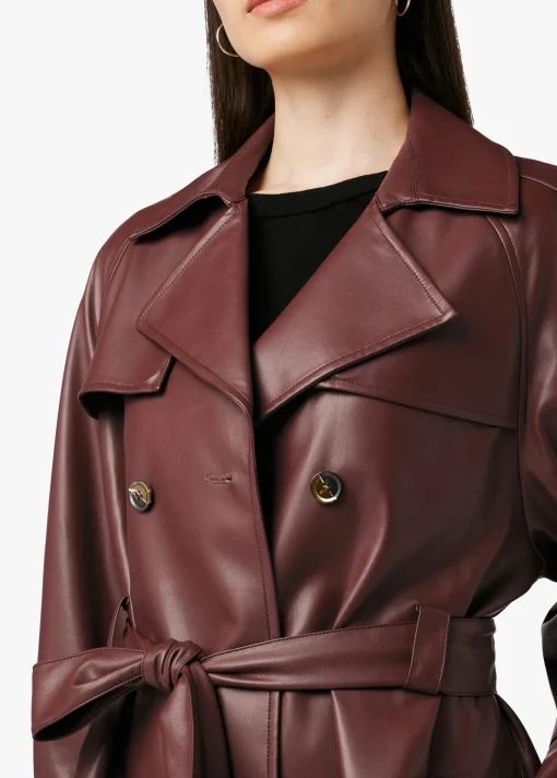 ELIZA VEGAN LEATHER TRENCH