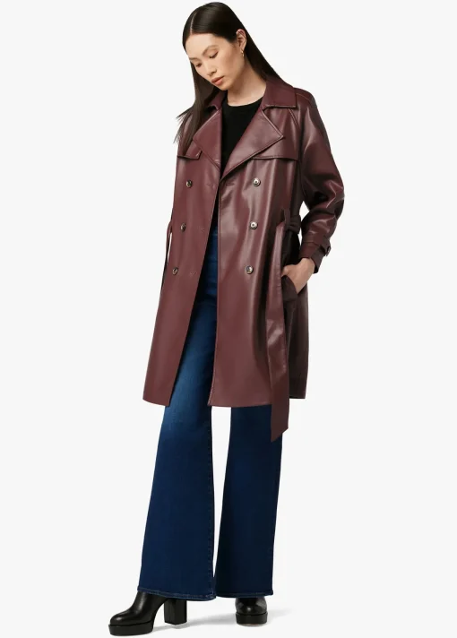 ELIZA VEGAN LEATHER TRENCH