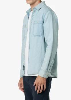 LOU INDIGO LINEN SHIRT