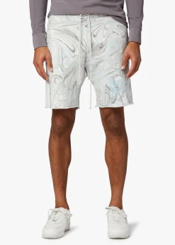 MARBLE DYE FRENCH TERRY FLEECE SHORT
