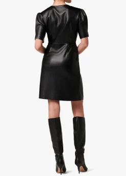 MILLIE TWISTED VEGAN LEATHER DRESS