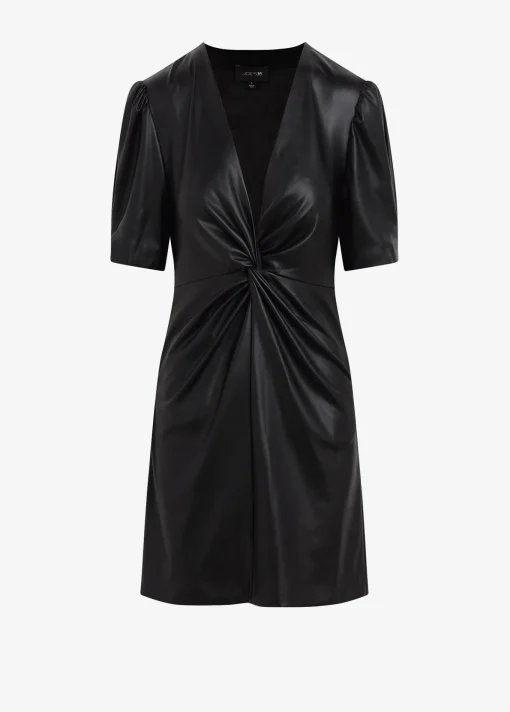 MILLIE TWISTED VEGAN LEATHER DRESS
