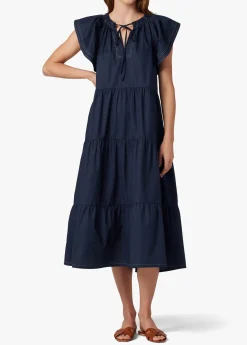 PORTIA FLUTTER SLEEVE DRESS
