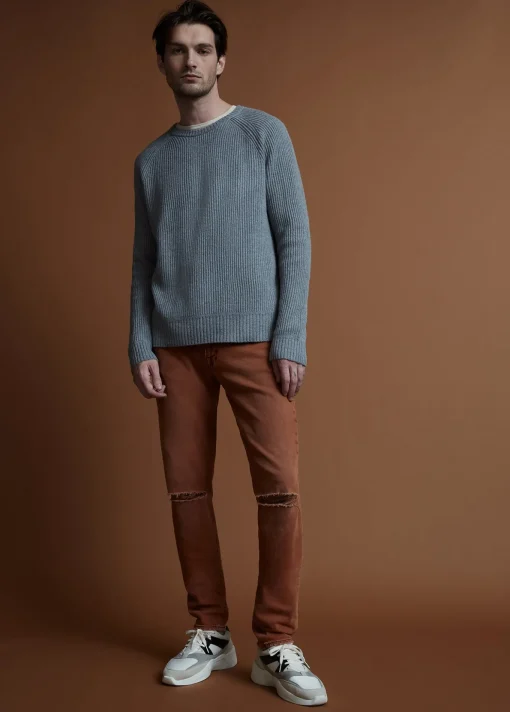 TEXTURED CREWNECK SWEATER