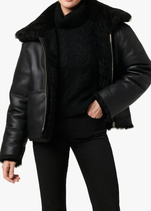 THE LISA REVERSIBLE SHEARLING LEATHER JACKET