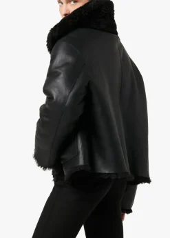 THE LISA REVERSIBLE SHEARLING LEATHER JACKET