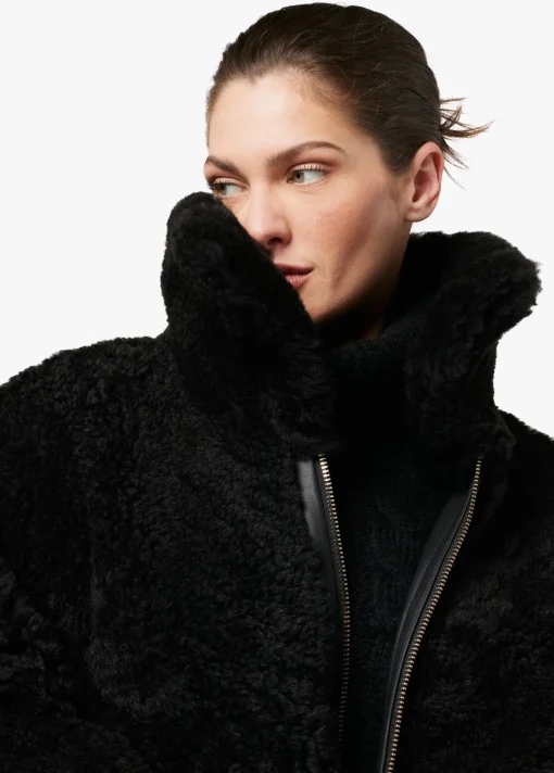 THE LISA REVERSIBLE SHEARLING LEATHER JACKET