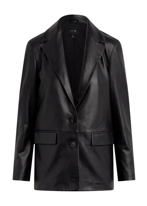 THE NINA BOYFRIEND LEATHER BLAZER