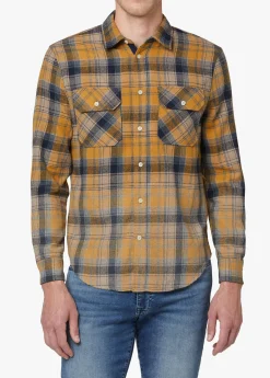 THE SHIRT BRUSHED YELLOW UNISEX FLANNEL