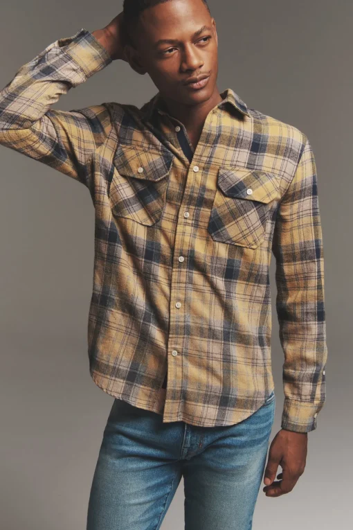 THE SHIRT BRUSHED YELLOW UNISEX FLANNEL