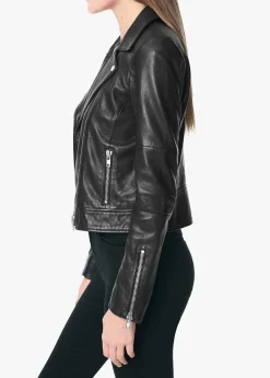 DYLAN LEATHER ZIP MOTO JACKET